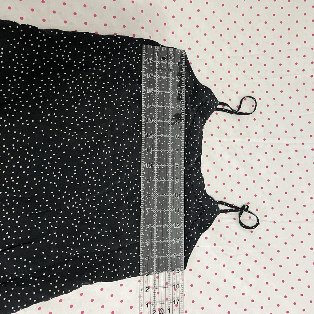 Polka Dot 100% Silk Cami Tank Top Size XS 00 Madewell  Camisole Spaghetti Strap - Picture 5 of 7